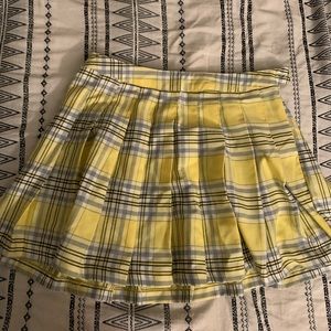 Small Yellow Plaid Skirt